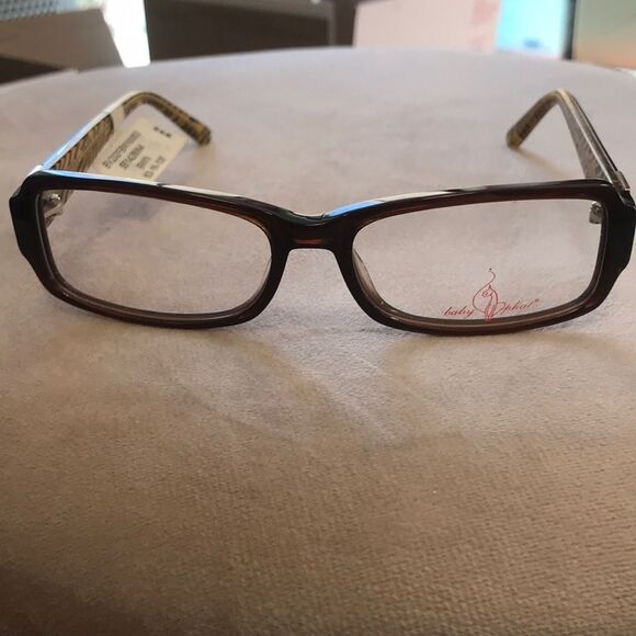 BABY PHAT TIGER STRIPE NEW 53-16-135 EYEGLASS FRAMES DESIGNER LADIES BROWN NWT - Picture 1 of 7